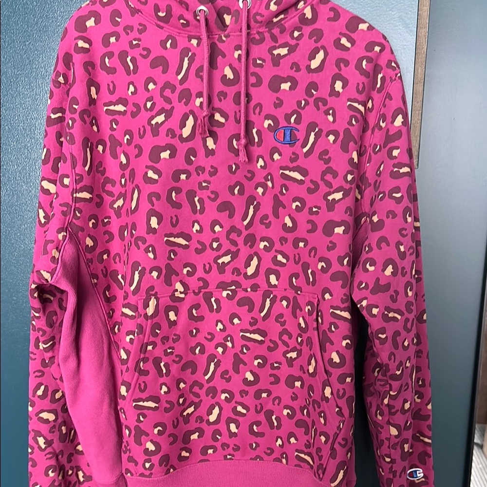 Champion Fuchsia Leopard Hoodie